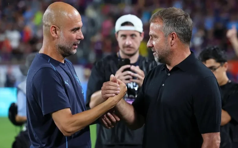 جوارديولا يكشف رأيه في أداء برشلونة تحت قيادة هانزي فليك هذا الموسم